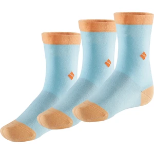 Bonny Silver Koku Yapmayan Soket Kız Çocuk Mavi Turuncu Gümüş Çorap 3'lü Paket