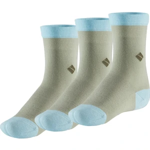 Bonny Silver Koku Yapmayan Soket Kız Çocuk Yeşil Mavi Gümüş Çorap 3'lü Paket