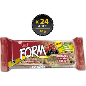 Form Domatesli Zeytinli ve Kekikli Kepekli Bisküvi 40 g x 24 Adet