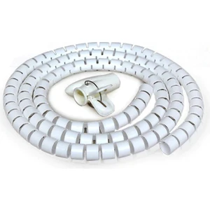 Spiral Kablo Toplayıcı Kablo Düzenleyici Ø 20 mm x 1,5 M Beyaz
