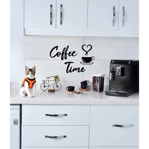 Evde Ucuz Coffee Time Ahşap Modern Kahve Mutfak Dekoru