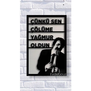 Evde Ucuz Müslüm Gürses Silüeti 3D Mdf Tablo