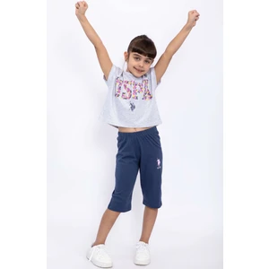 U.S. Polo Assn. US1063 Lisanslı Kız Çocuk Süprem Şortlu TAKIM8681255737877