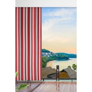 Altın Pamuk Her Ölçüde Enxboy Seçenekli Kuşgözlü Balkon Perdesi-Balkon Brandası Kırmızı