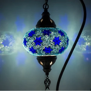 Dez Home Dezhome Mozaik Lamba Deve Boynu Bohem Abajur Otantik