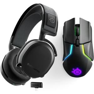 Steelseries Arctis 7+ Plus Wireless Kablosuz Gaming Kulaklık +  Rival 650 Kablosuz Oyuncu Mouse