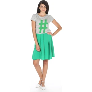 Kafdan By Elaidi Düz Model Yeşil Kadın Etek