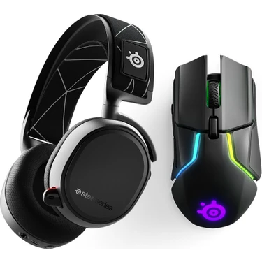 Steelseries Arctis 9 7.1 Surround Wireless Oyuncu Kulaklığı + Rival 650 Kablosuz Oyuncu