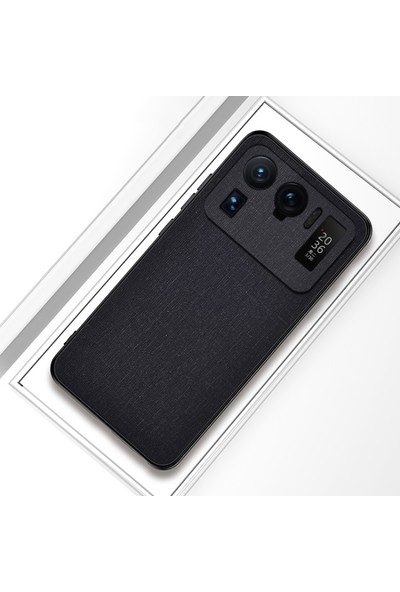 Dacare Xiaomi Mi 11 Ultra Için Bez Tpu + Pc Tam Koruma Hibrid Telefon Kılıfı - Siyah (Yurt Dışından)