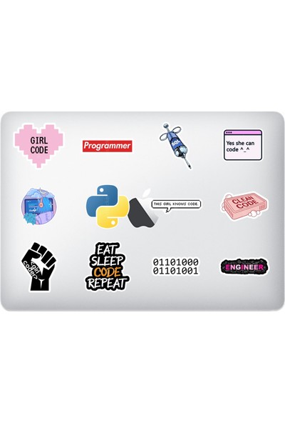 HD Sticker Yazılımcı Laptop Sticker Paket 22