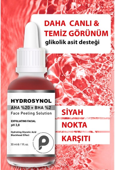 PROCSIN Hydrosynol Canlandırıcı Cilt Tonu Eşitleyici Aha Bha Serum 30 ML