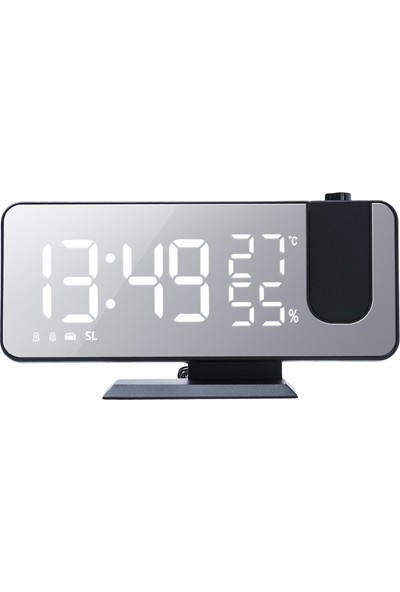 Dolity Snooze Black ile Dijital Projeksiyon Sıcaklığı Higrometre Çalar Saat (Yurt Dışından)