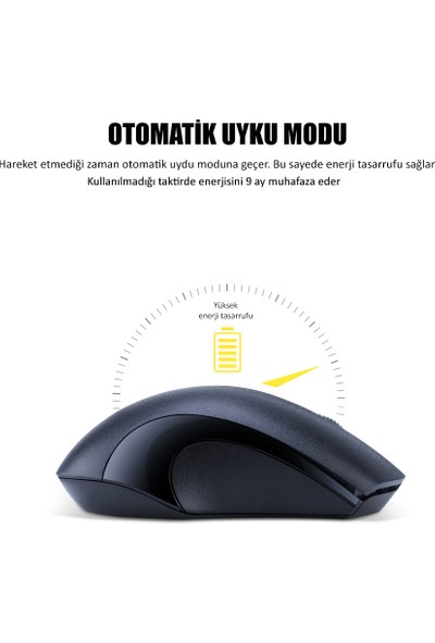 T-Wolf Q2 2.4g Wireless Kablosuz Mouse Siyah