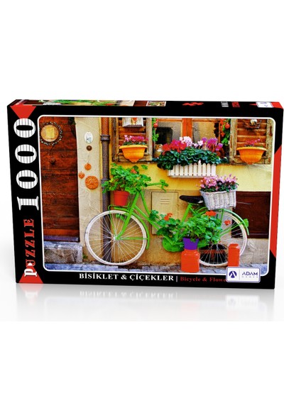 Adam Games Bisiklet & Çiçekler 1000 Parça Puzzle Yapboz