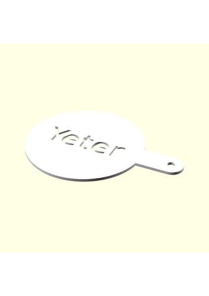 Yeter Kişiye Isime Isme Özel Kahve Stencil Stensıl Şablon Cafeler Için Sevgiliye Eşe Hediyelik Hediyesi Dekoratif Organik Plastik