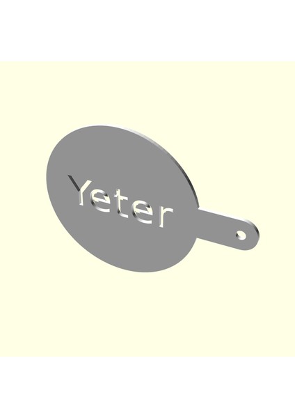 Yeter Kişiye Isime Isme Özel Kahve Stencil Stensıl Şablon Cafeler Için Sevgiliye Eşe Hediyelik Hediyesi Dekoratif Organik Plastik