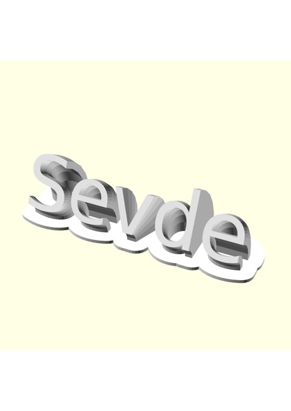 Sevde Kişiye Isime Isme Özel Üretim Masaüstü Isimlik Sevgiliye Eşe Hediyelik Masa Üstü Isimliği Sümen Ofis Hediyesi Dekoratif Organik Plastik