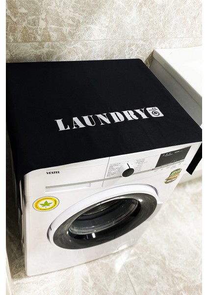 Laundry Nakış Işlemeli Çamaşır Makina Örtüsü 62X100 cm