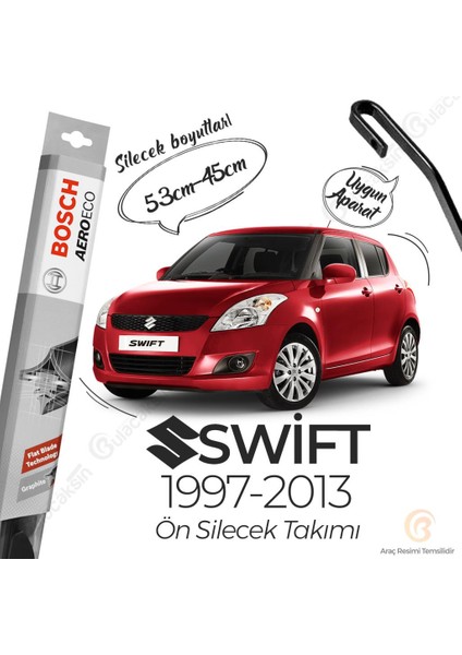 Suzuki Swift Muz Silecek Takımı (1997-2013) Bosch Aeroeco