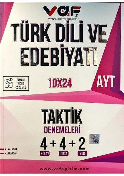 AYT Türk Dili ve Edebiyatı 10X24 Taktik Denemeleri