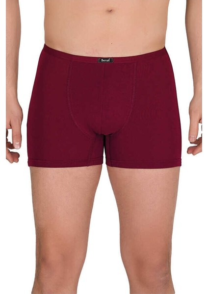 4488 5'li Erkek Ince Kemerli Boxer Bordo