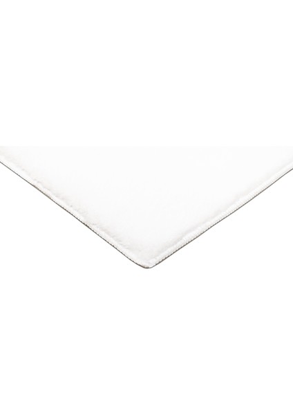 Modern Dekoratif Halı Jel Kaymaz Taban Peluş Puffy Kalp Model Beyaz Paspas Takımı 70X100 CM-70X60 cm modelleri