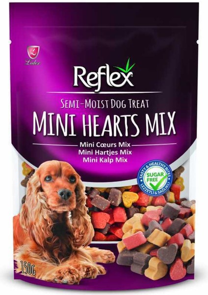 Mini Kalp Mix Yarı Islak Köpek Ödülü 150 gr