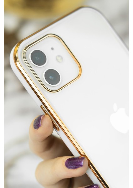 Apple iPhone 11 Uyumlu Kenar Gold Detaylı Premium Telefon Kılıfı fiyatları