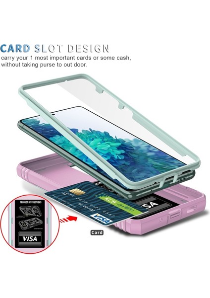 Kamera Kaydırıcı Tasarım 3-In-1 Tpu + Pc + Metal Telefon Kılıf Samsung Galaxy S20 Fe / S20 Fan Sürümü / S20 Fe 5g Için / S20 Fan Edition 5g Için - Yeşil / Pembe (Yurt Dışından) fiyatları