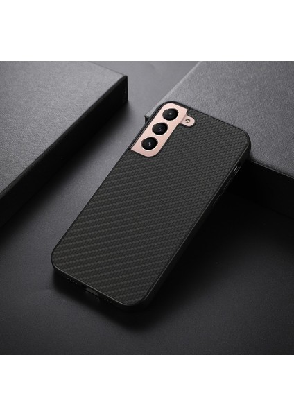 Karbon Fiber Doku Telefon Kılıfı Pu Deri Kaplamalı Pc + Tpu Hibrid Kılıf Samsung Galaxy S22 + 5g Için Için - Siyah (Yurt Dışından) fırsatları