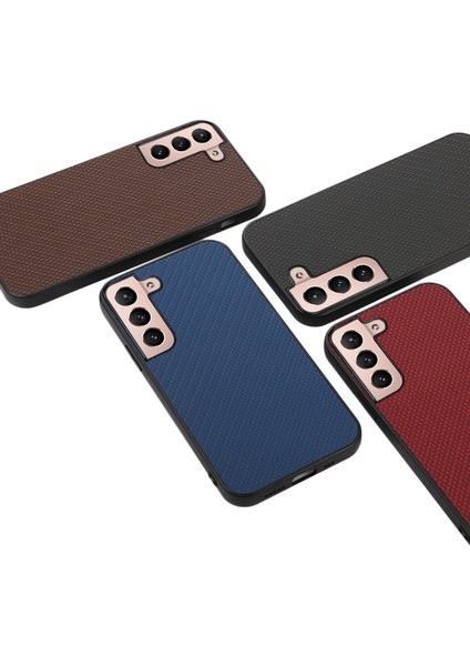 Karbon Fiber Doku Telefon Kılıfı Pu Deri Kaplamalı Pc + Tpu Hibrid Kılıf Samsung Galaxy S22 + 5g Için Için - Siyah (Yurt Dışından) indirimleri