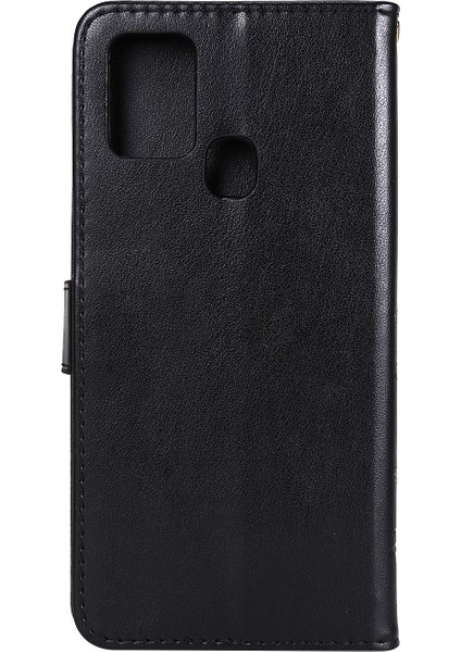 Kelebek Çiçek Baskı Deri Telefon Kılıfı ile Cüzdan Standı Samsung Galaxy A21S - Siyah (Yurt Dışından) modelleri