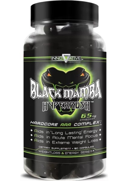 Dietary Supplement Innovative Labs Black Mamba fat burner Hyperrush® (Fat Loos Fat Burning) 90 Capsul.USA