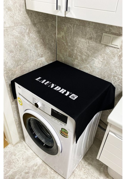 Laundry Nakış Işlemeli Çamaşır Makina Örtüsü 62X100 cm