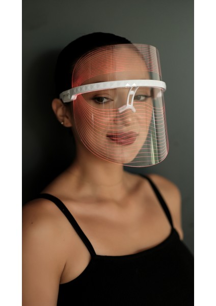 LED Güzellik Maskesi Şeffaf 3 Renkli
