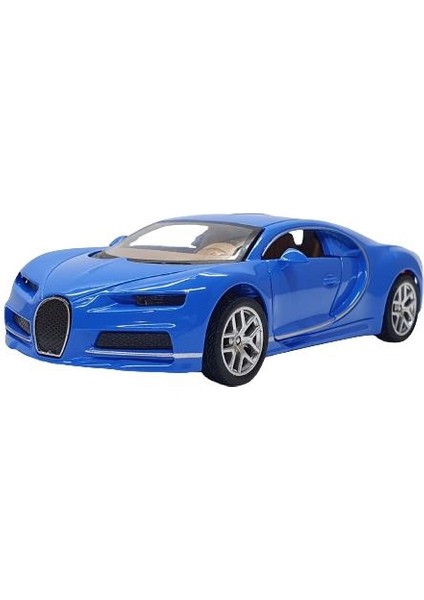 Çek Bırak Metal Araba - Metal Bugatti Chiron - 6632-46-BUGATTI