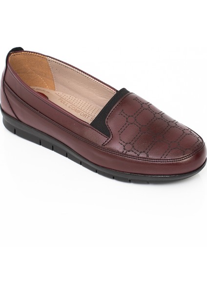 Kadın Topuk Dikenine Özel Ortopedik Düz Deri Taban Anne Ayakkabısı