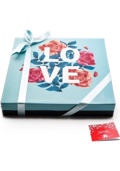 Sevgililer Günü Çikolatası Love Kutulu Madlen Çikolata 64 Adet