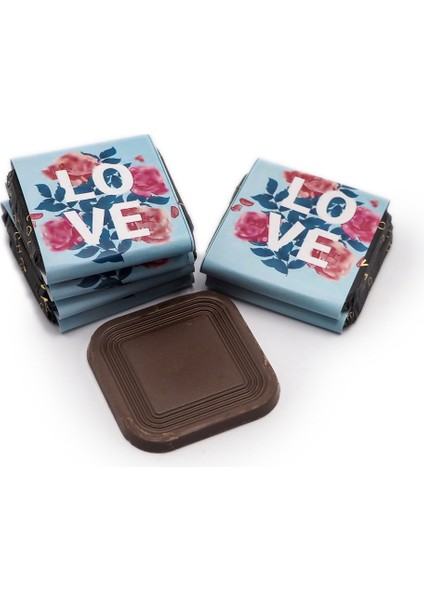 Sevgililer Günü Çikolatası Love Kutulu Madlen Çikolata 64 Adet modelleri