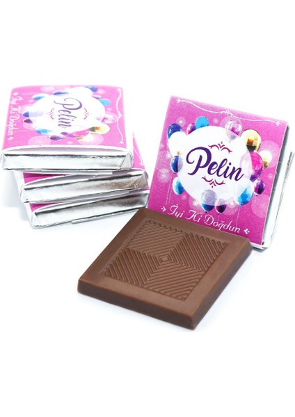 Nin Kız Bebek Çikolatası Metal Yuvarlak Kutu Balonlar Baskılı (80 Adet Napoliten Çikolata) modelleri