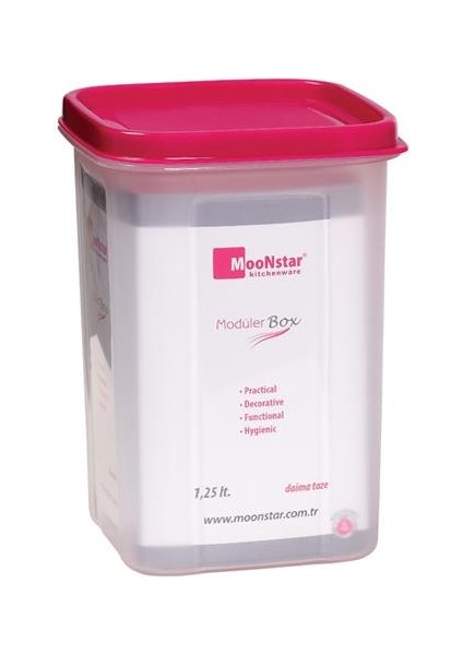 Moon Star Modüler Çok Amaçlı Saklama Kabı 1,25 Litre Ms-09