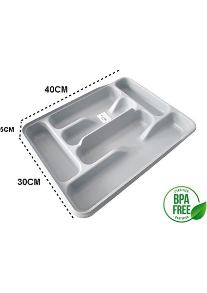 Moonstar Çekmece Içi Kaşıklık 6gözlü Çatal Bıçak Organızer 40X30CM-KŞ170-GRİ modelleri