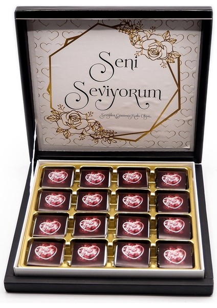 Sevgililer Günü Çikolatası Özel Tasarım Madlen Kutu En Değerlime 64 Adet
