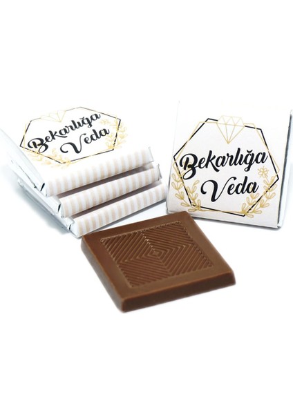 Nin Bekarlığa Veda Çikolatası Dökme Pırlanta Baskılı (80 Adet Napoliten Çikolata)