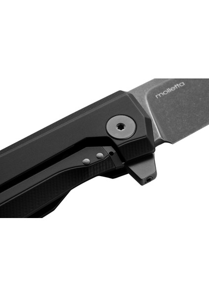 MT01A Bb Myto Old Black M390 Blade, Black Aluminum Handle Çakı modelleri