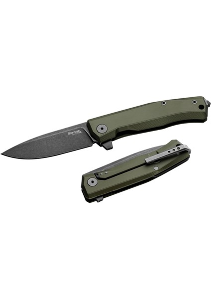 MT01A GB Myto Old Black M390 Blade, Green Aluminum Handle Çakı