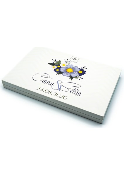 Isme Özel Söz Nişan Çikolatası 162 Adet Napoliten Çiçekli