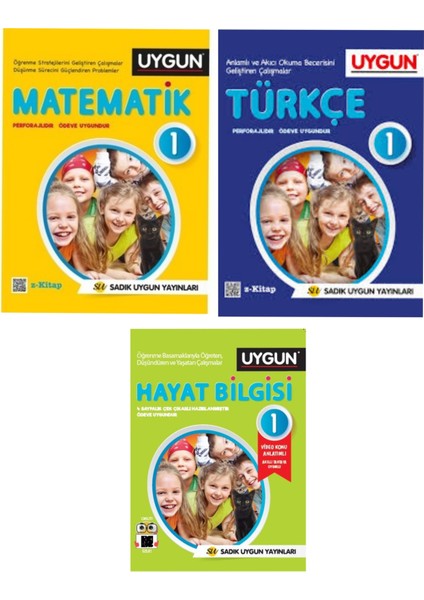 1. Sınıf Matematik - Türkçe - Hayat Bilgisi (3 Kitap)