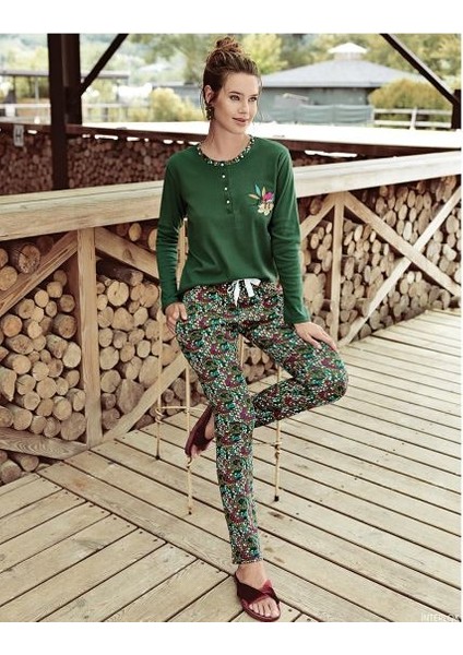 104 Kadın Modal Kışlık Battal Pijama Takımı