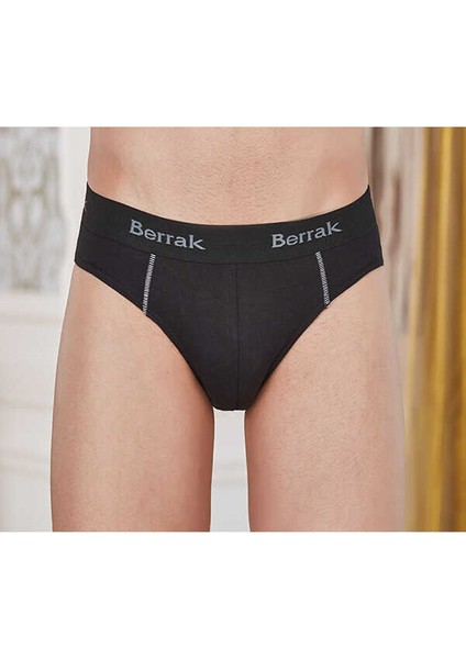 1065 Erkek 3'lü Kalın Bel Lastikli Slip